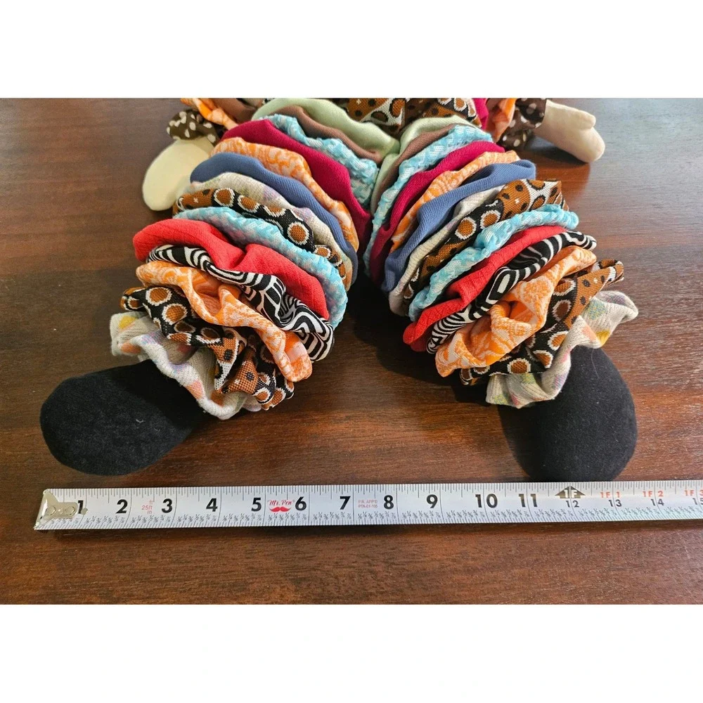 Vintage yo-yo Clown Doll Multicolor Scrunchie Body Plush Toy